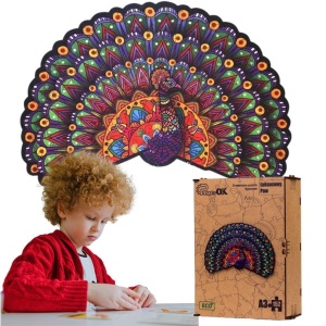 PUZZLE DREWNIANE EKO 152 LUKSUSOWY PAW A3