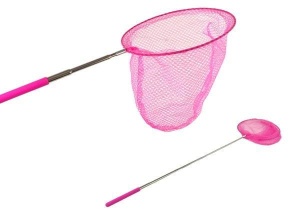 SIATKA NA MOTYLE TELESKOPOWA RÓŻOWA 85CM, LEANTOYS