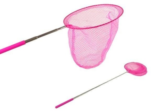Siatka na motyle teleskopowa różowa 85cm, Leantoys