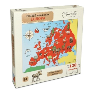 PUZZLE EDUKACYJNE EUROPA 120EL, MAMA MALUJE