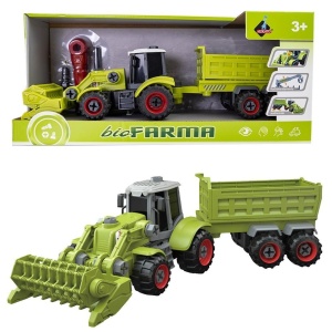 TRAKTOR Z ŁYŻKĄ I PRZYCZEPĄ DO SKRĘCANIA, ASKATO