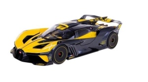 BUGATTI BOLIDE METALLIC BLACK- YELLOW 1:18 BBURAGO