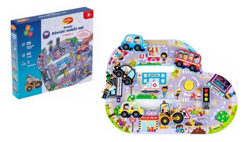 Puzzle dźwięki wokół nas miasto, Dumel