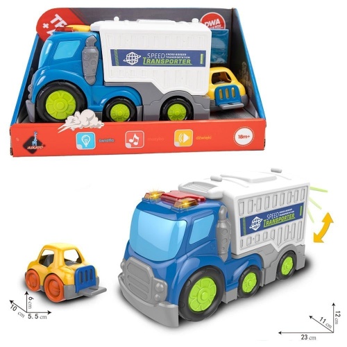 Zestaw autek 2w1 - Śmieciarka i mini podnośnik