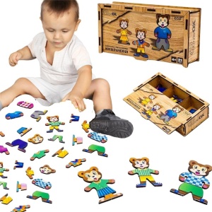 DREWNIANA UKŁADANKA - NIEDŹWIEDZIE, PUZZLEOK