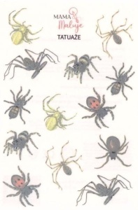 TATUAŻE ZMYWALNE PAJĘCZAKI 2, MAMA MALUJE