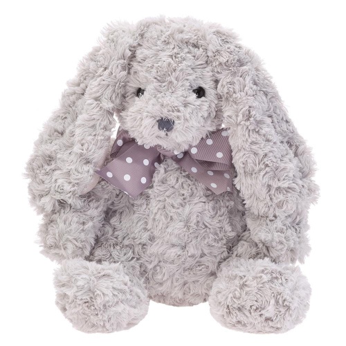 Królik Caramen szary z kokardą 28cm, Beppe