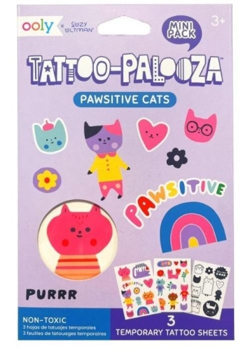 Tatuaże zmywalne mini Tattoo Palooza - Koty, ooly
