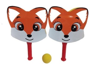 ZESTAW RAKIETEK PIANKOWYCH LIS Z PIŁECZKĄ, ADAR