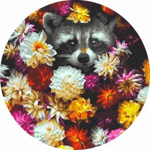 MALOWANIE PO NUMERACH OKRĄGŁE - SZOP W KWIATACH 40