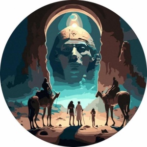 MALOWANIE PO NUMERACH OKRĄGŁE - SFINKS EGIPTU 40CM