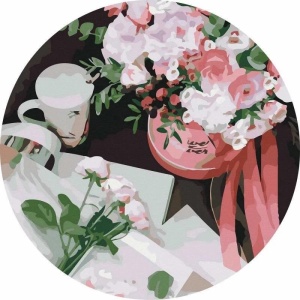 MALOWANIE PO NUMERACH OKRĄGŁE - DOBRY RANEK 40CM