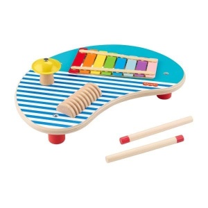 FISHER PRICE. DREWNIANY MUZYCZNY STOLICZEK