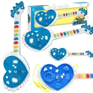 GITARA INTERAKTYWNA DLA DZIECI NIEBIESKA, MAKSIK