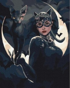 MALOWANIE PO NUMERACH - CZARNA DAMA 40X50CM