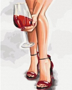 MALOWANIE PO NUMERACH - GRACJA SZKŁA 40X50CM