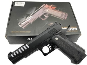 PISTOLET V11 PÓŁMETALOWY 22CM, CABO-TOYS