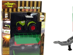 TRAKTOR Z PRZYCZEPKĄ AUTKO FARMA, LEANTOYS