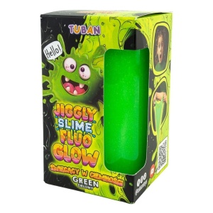 JIGGLY SLIME FLUO GLOW ZIELONY, TUBAN
