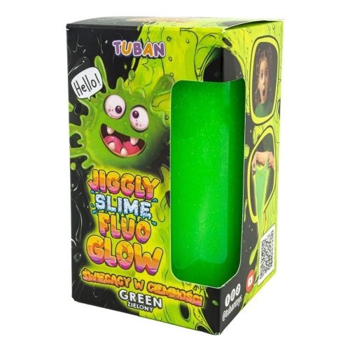 Jiggly Slime Fluo Glow zielony, Tuban