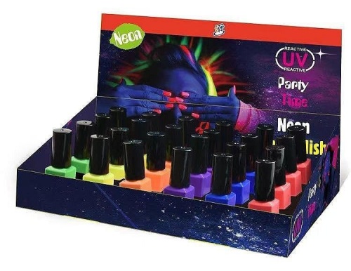 Lakier wodny do paznokci 7,45ml neon UV (24szt)