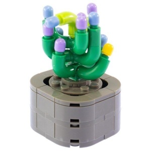 KLOCKI MINI KWIATY SANSEWERIA FIOLETOWA 136EL