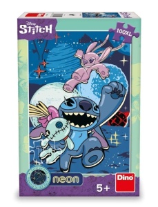 PUZZLE NEONOWE 100 LILO I STITCH ŚWIECĄCE KONTURY