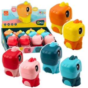 DINOZAUR JEŻDŻĄCY Z NAPĘDEM DLA MALUCHA, LEANTOYS