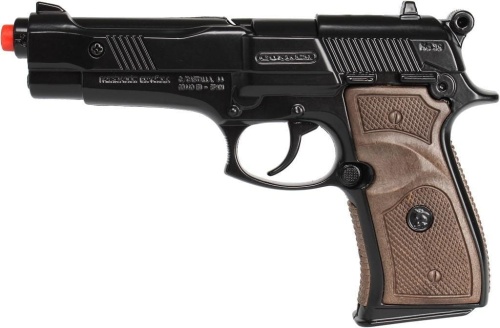 Pistolet policyjny metalowy 8 naboi, Gonher