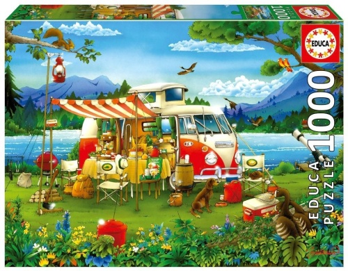 Puzzle 1000 Wakacje z kamperem, Educa