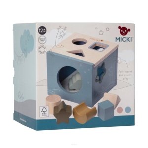 SORTER DREWNIANY NIEBIESKI, MICKI