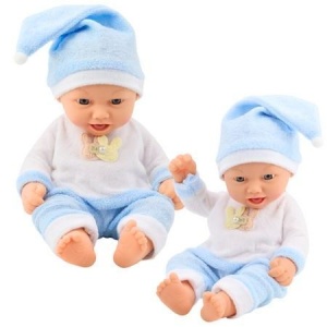 LALKA BOBAS W NIEBIESKIEJ POŻAMCE, LEANTOYS