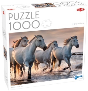 PUZZLE 1000 WHITE HORSES ON THE BEACH, TACTIC