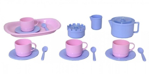 Zestaw naczyń do kawy 18 elementów, Plasto