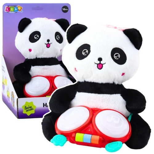 Panda pluszowa z bębenkami, Leantoys