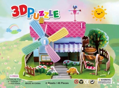 Puzzle 3D 46 Farma, O-press