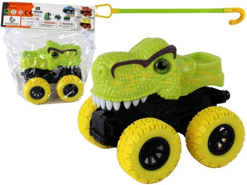 Terenówka pchacz Tyranozaur zielony, Leantoys