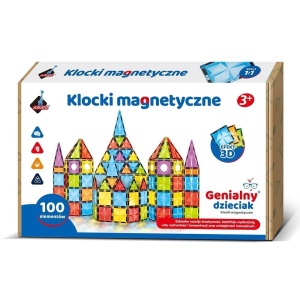 KLOCKI MAGNETYCZNE 100 ELEMENTÓW, ASKATO