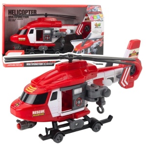 HELIKOPTER RATUNKOWY AKCESORIA ŚWIATŁO DŻWIĘK 1:16