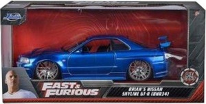 JADA F&F NISSAN SKYLINE BLUE 2002 1:24