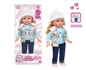 LALKA NATALIA W SREBRNEJ KAMIZELCE 36CM, ARTYK