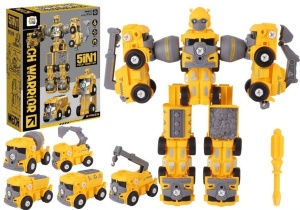ROBOT 5W1 SKRĘCANY ŻÓŁTY, PRO KIDS