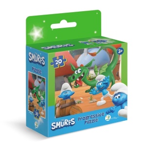 PUZZLE 20 SMERFY ZABAWA W CHOWANEGO ZE SMOKIEM