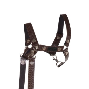 KANTAR DLA HOBBY HORSE WODZE EKOSKÓRA BRĄZOWY