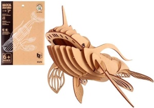 PUZZLE DREWNIANE 3D MITYCZNE RYBA KUN, PRO KIDS