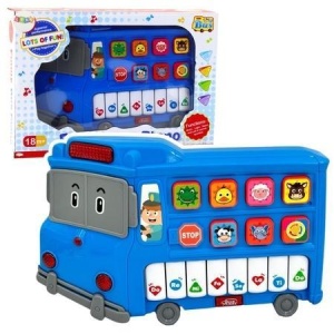 PIANINKO EDUKACYJNE AUTOBUS NIEBIESKI, LEANTOYS