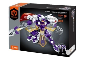 KLOCKI ROBOT TYGRYS FIOLETOWY 2W1 340EL, IMMASTER