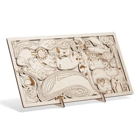 Puzzle drewniane - Abecadło z ZOO wypadło