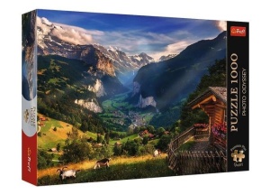 PUZZLE 1000 DOLINA LAUTERBRUNNEN TREFL, TREFL