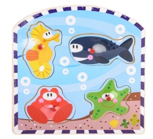 UKŁADANKA W RAMCE - PODWODNY ŚWIAT, DAFFI